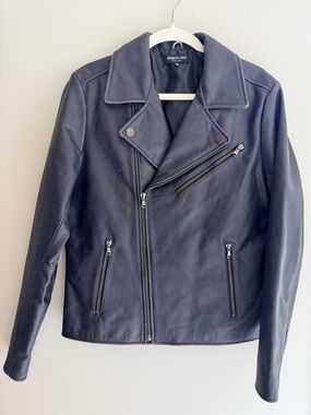 Kenneth Cole Leather Zip Jacket